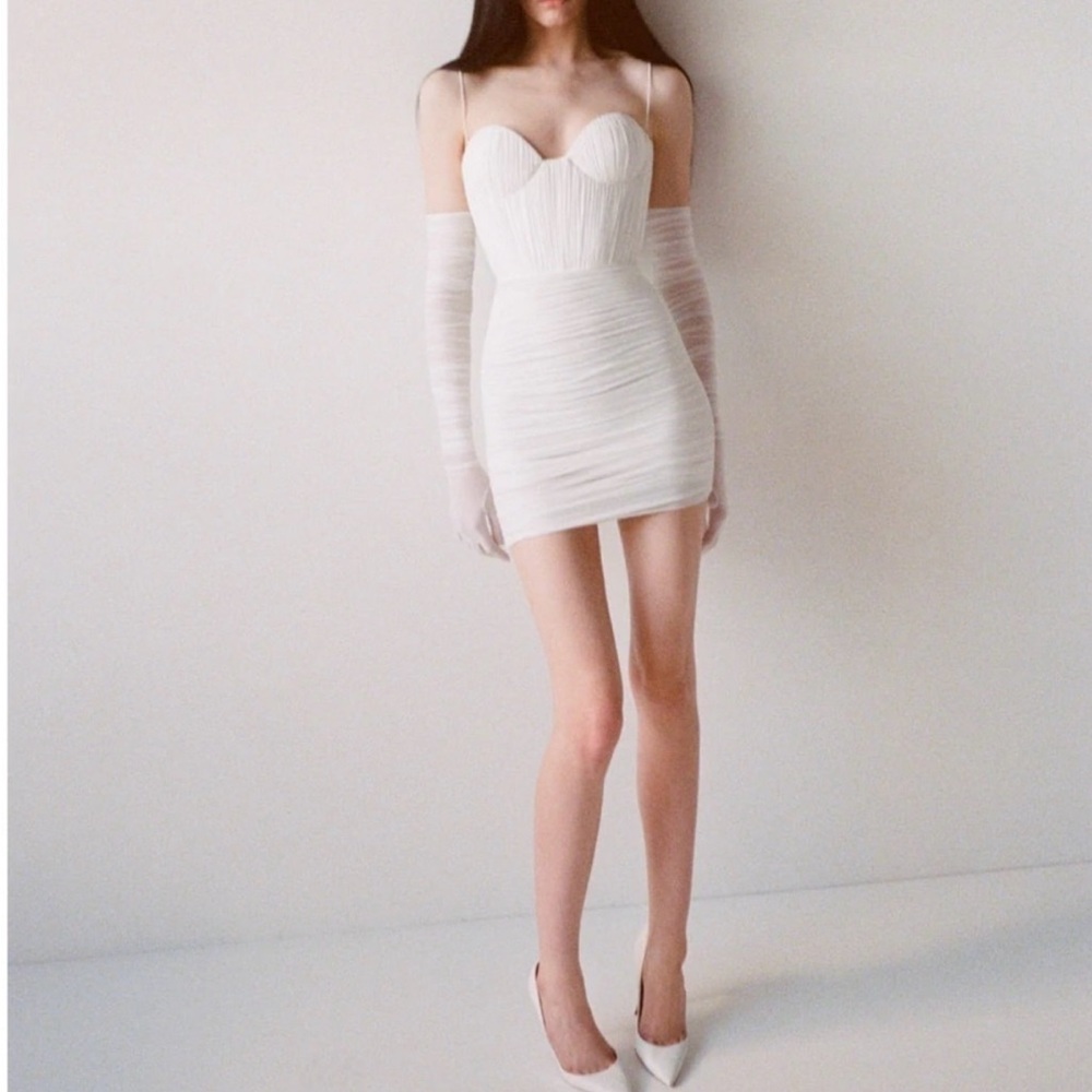 Alex Perry Paige Ruched Mini Dress - Size US4